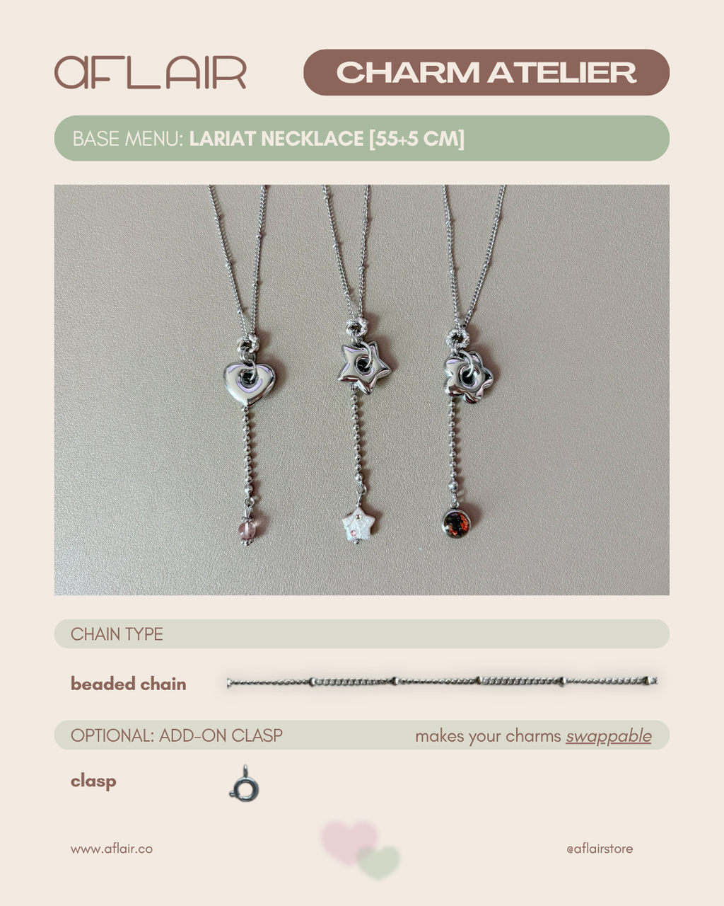 lariat charm necklace