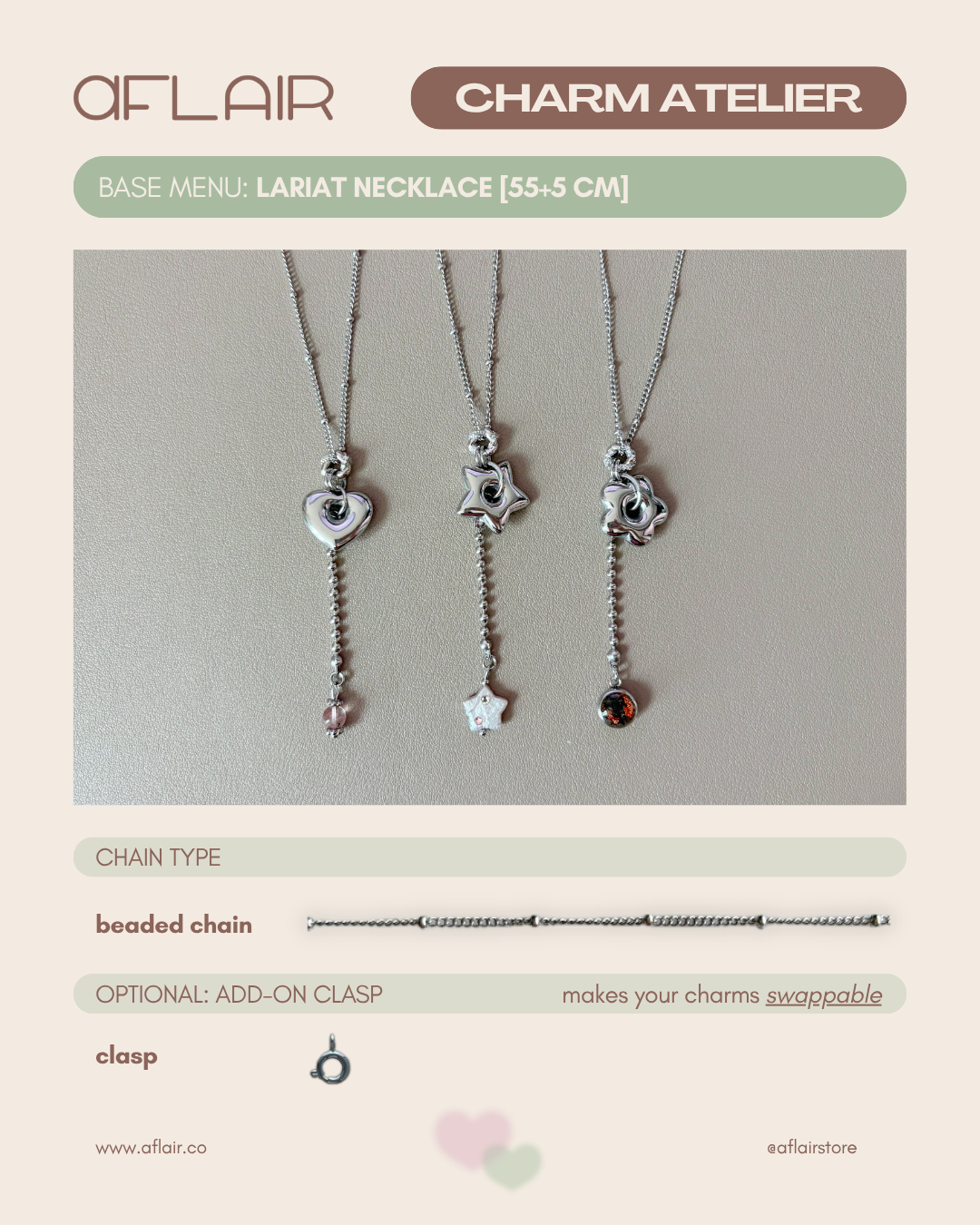 lariat charm necklace