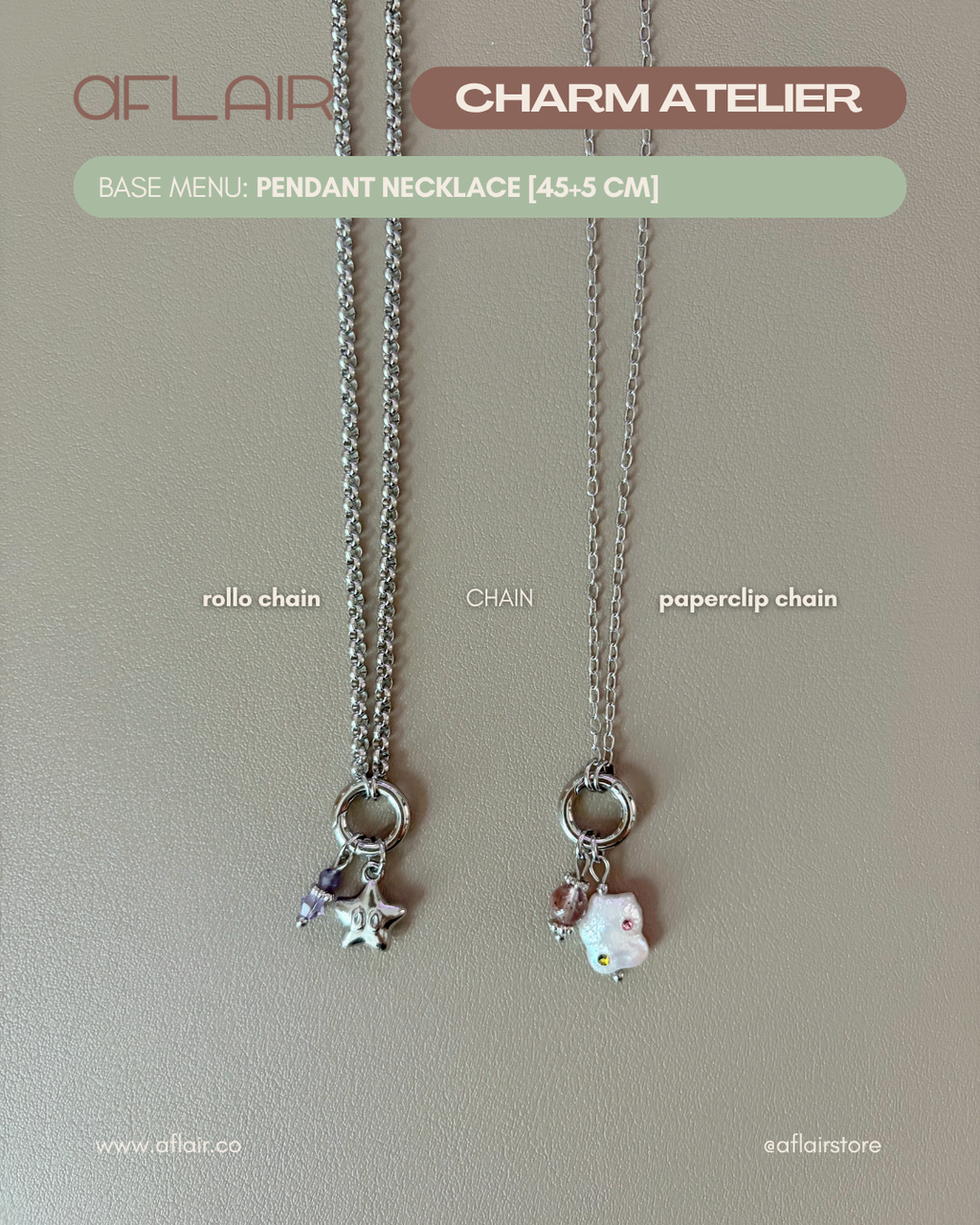 pendant charm necklace