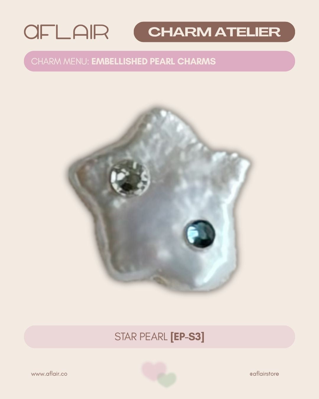 add-on: embellished pearl charms
