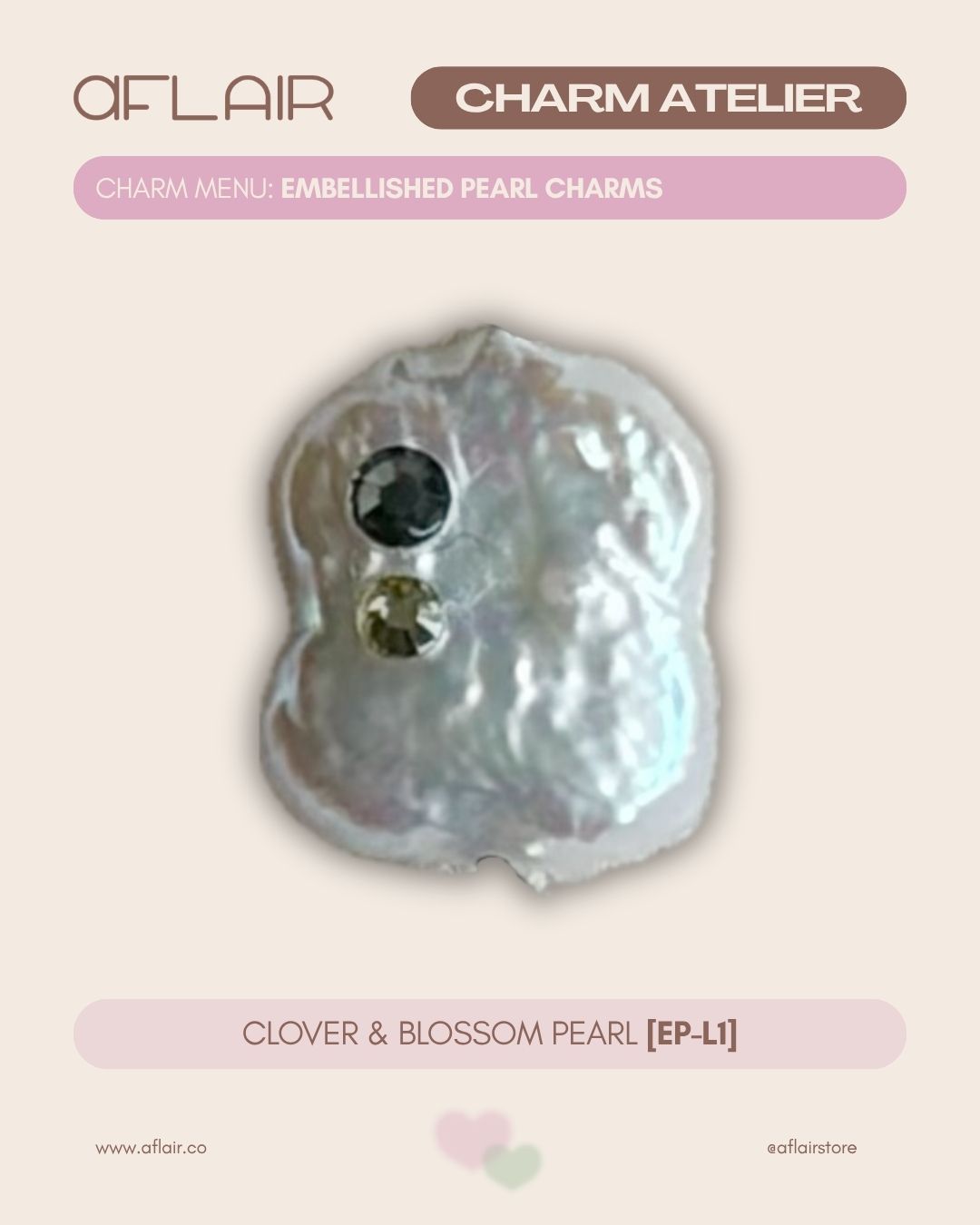 add-on: embellished pearl charms