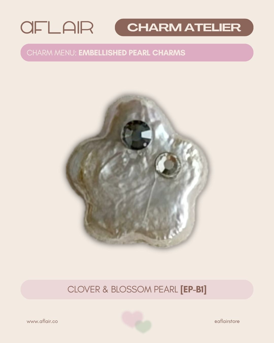add-on: embellished pearl charms