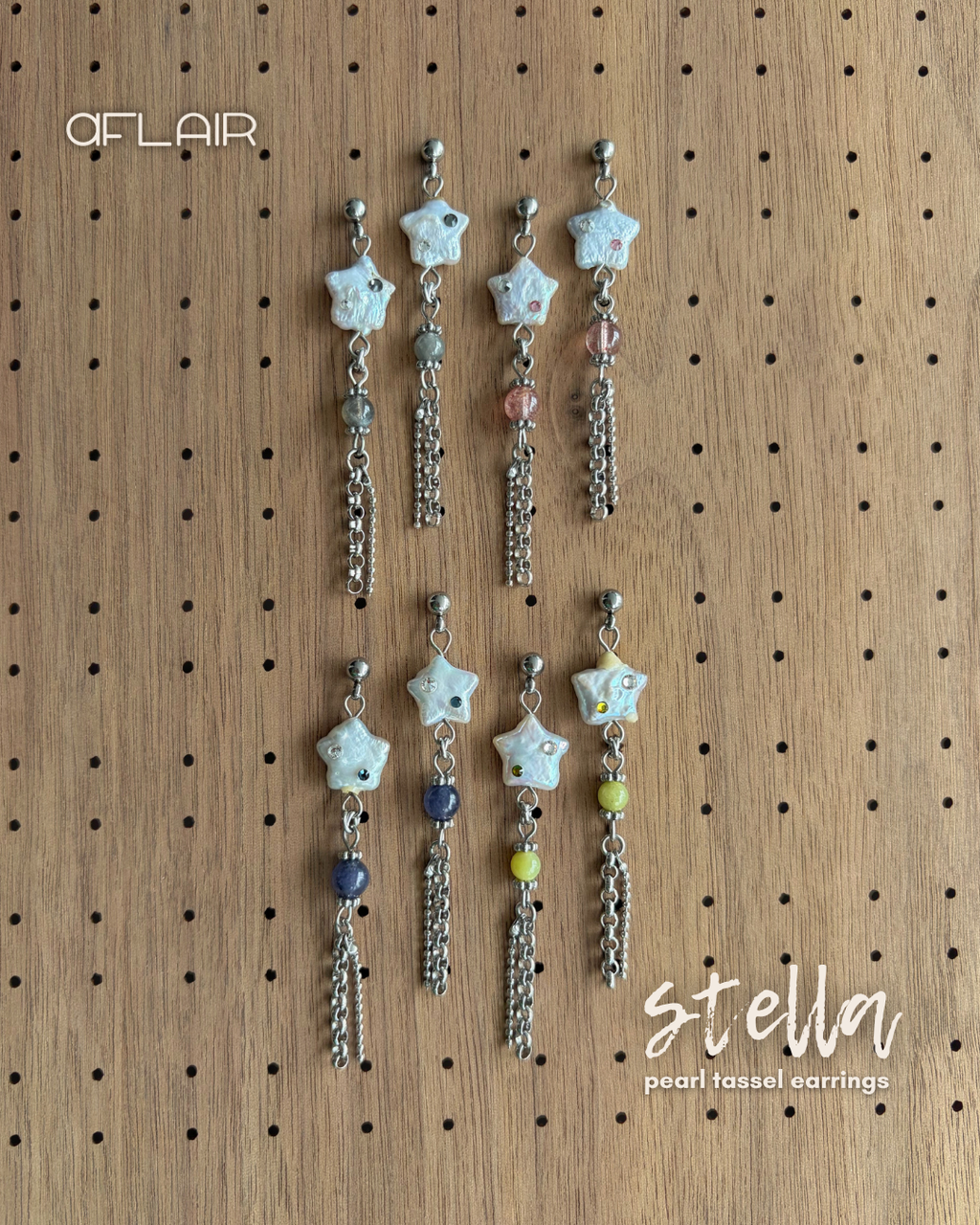 stella pearl tassel earrings