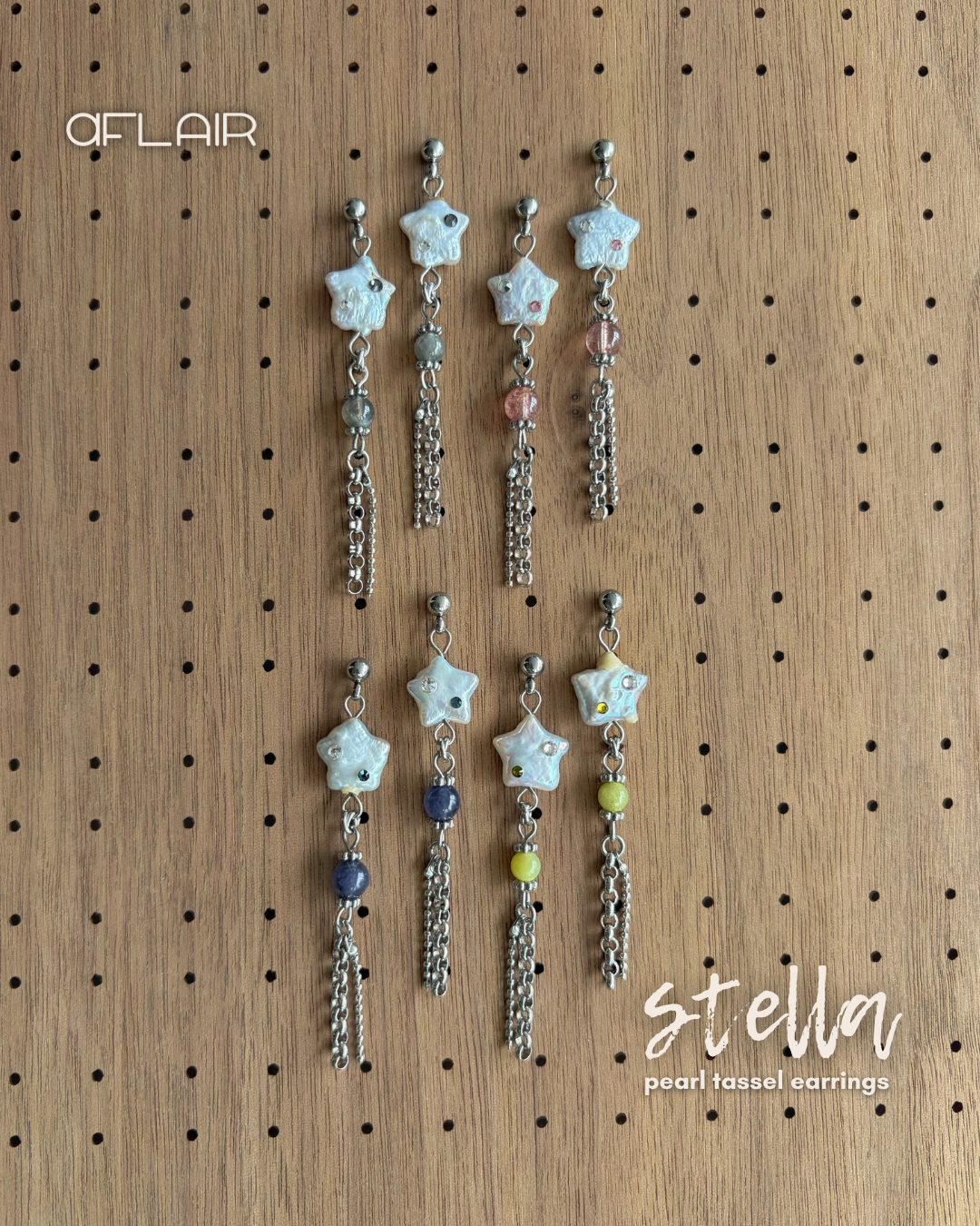 stella pearl tassel earrings
