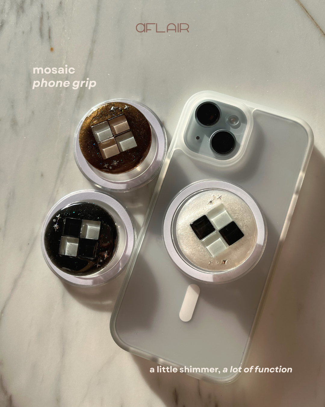 mosaic phone grip