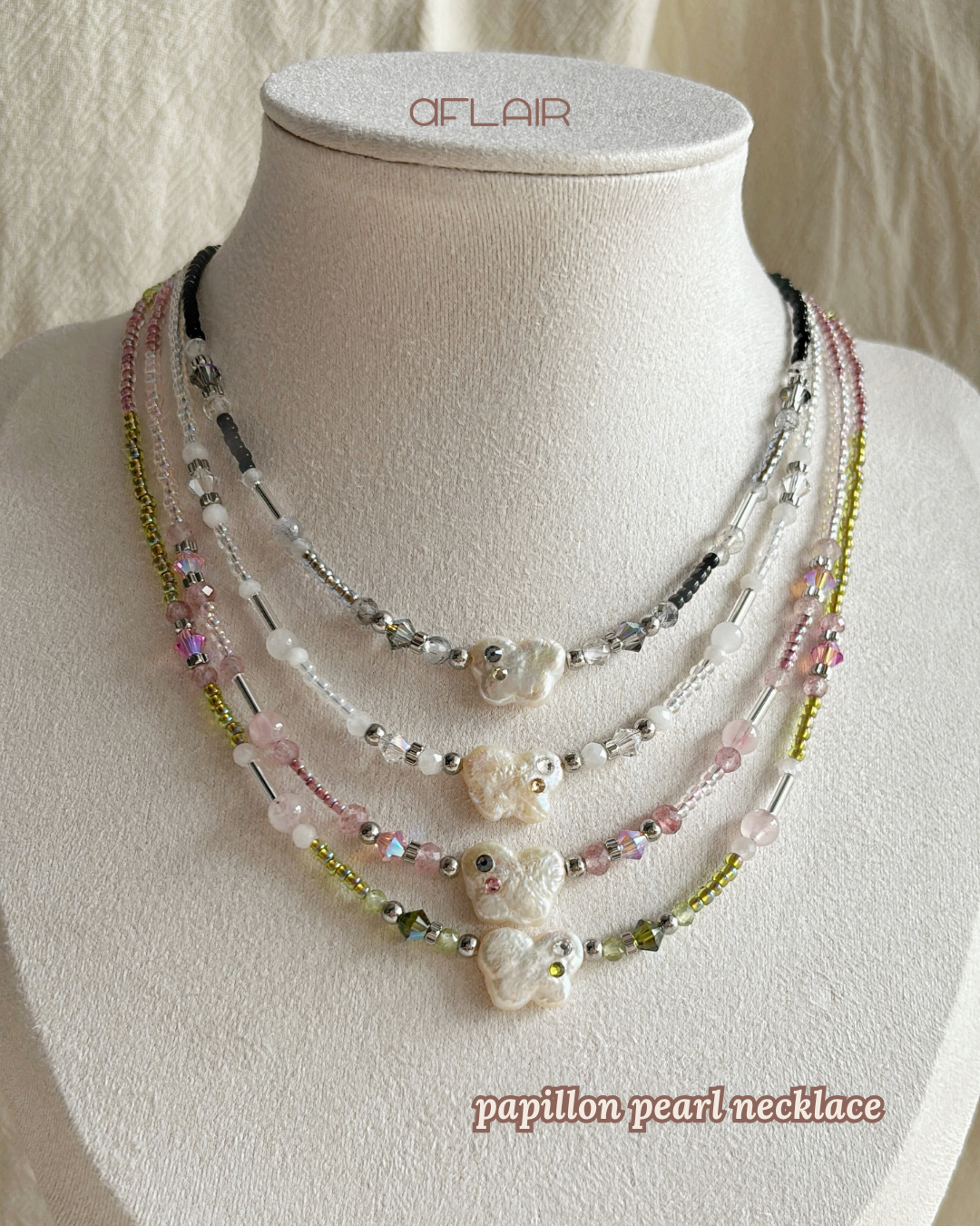 papillon pearl necklace