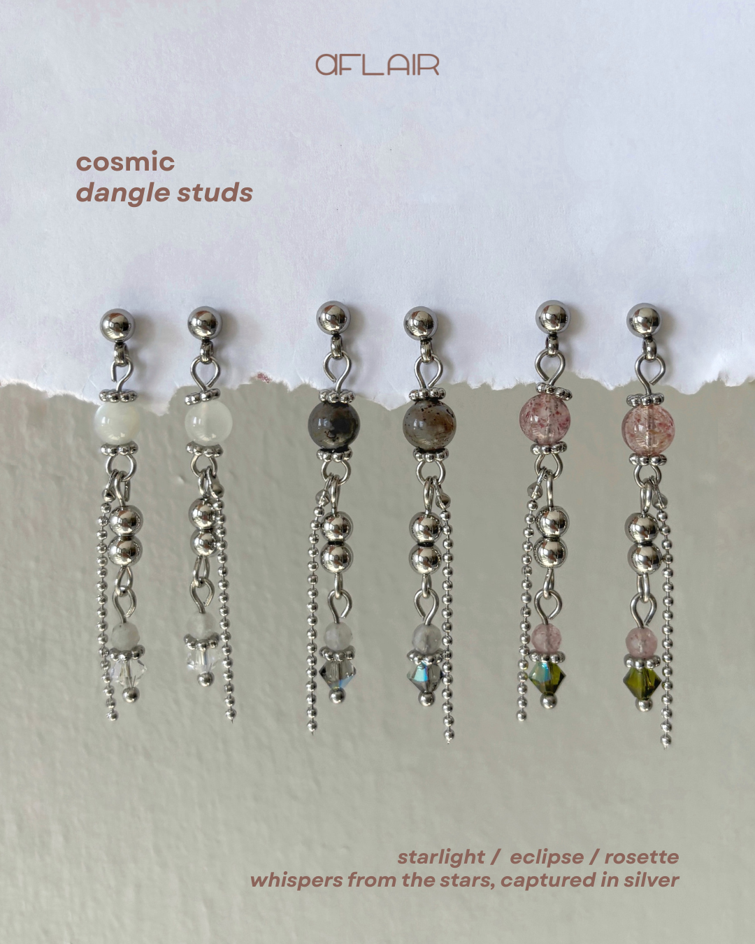 cosmic dangle studs