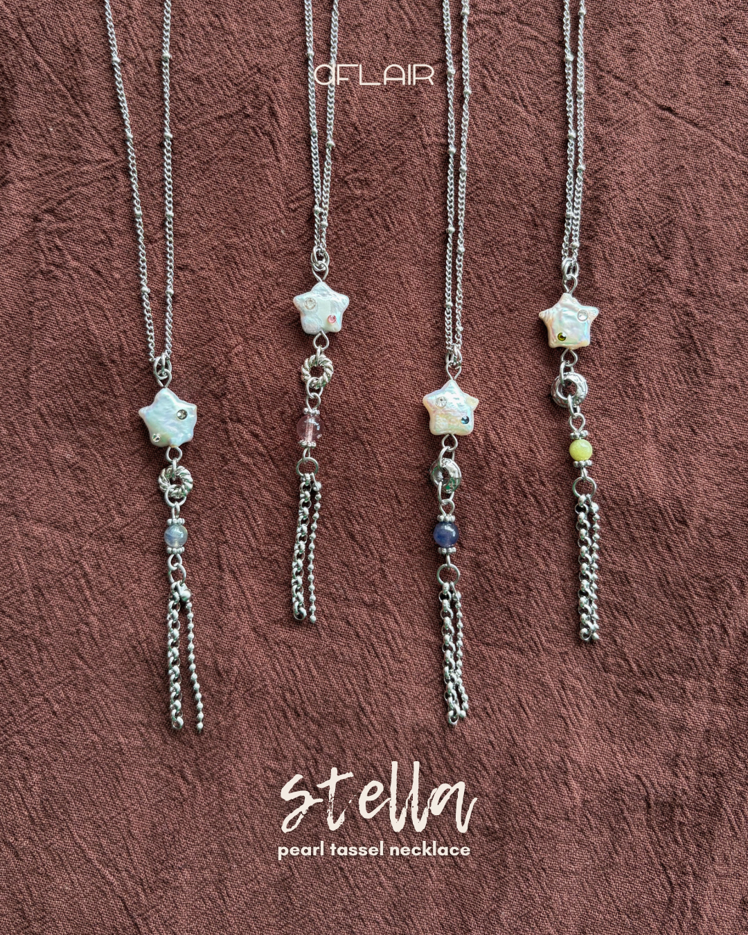stella pearl tassel necklace