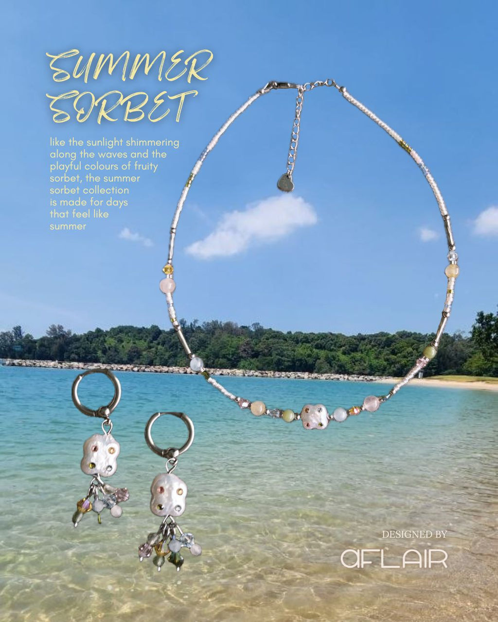 summer sorbet pearl huggies