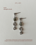 lune dangle studs