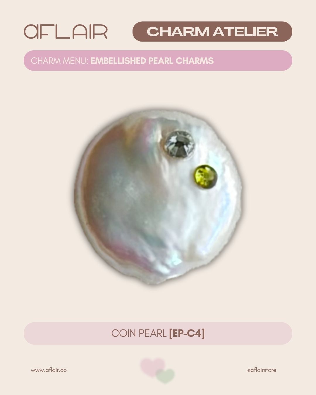 add-on: embellished pearl charms