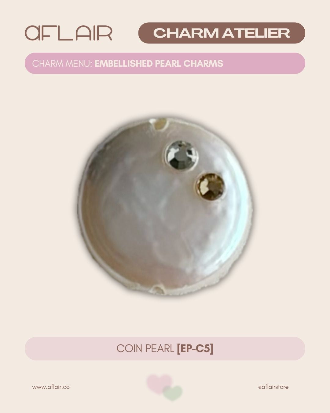 add-on: embellished pearl charms