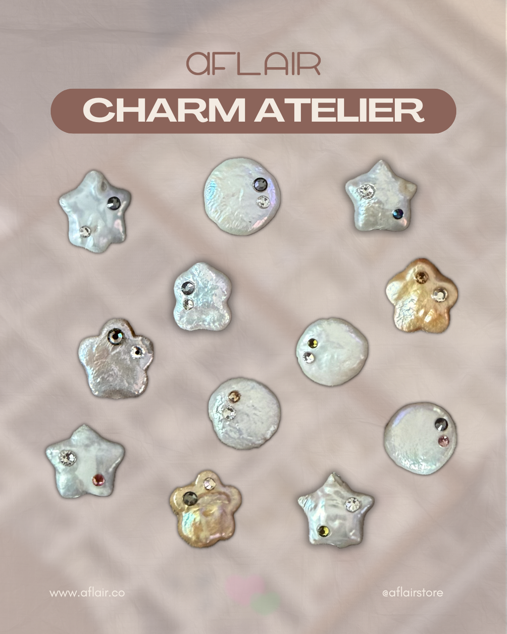 embellished pearl charms