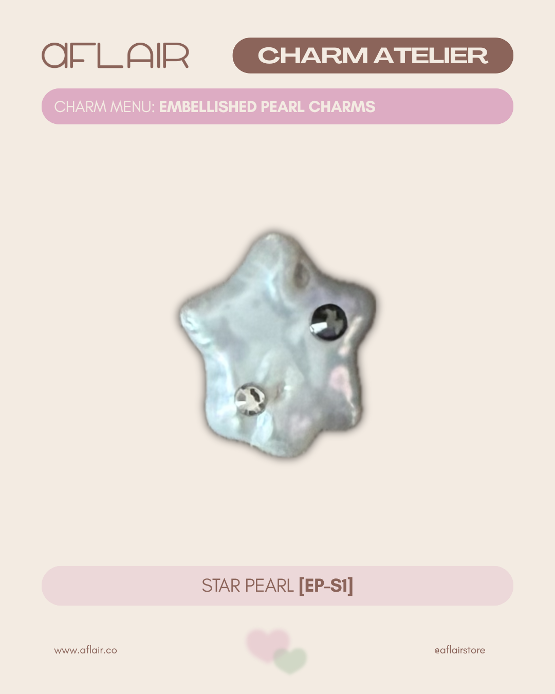 embellished pearl charms