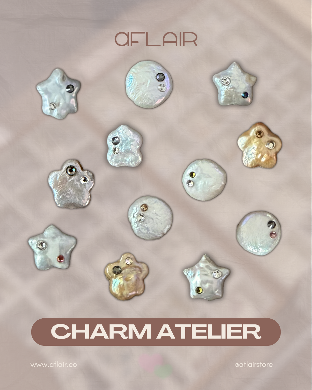 embellished pearl charms