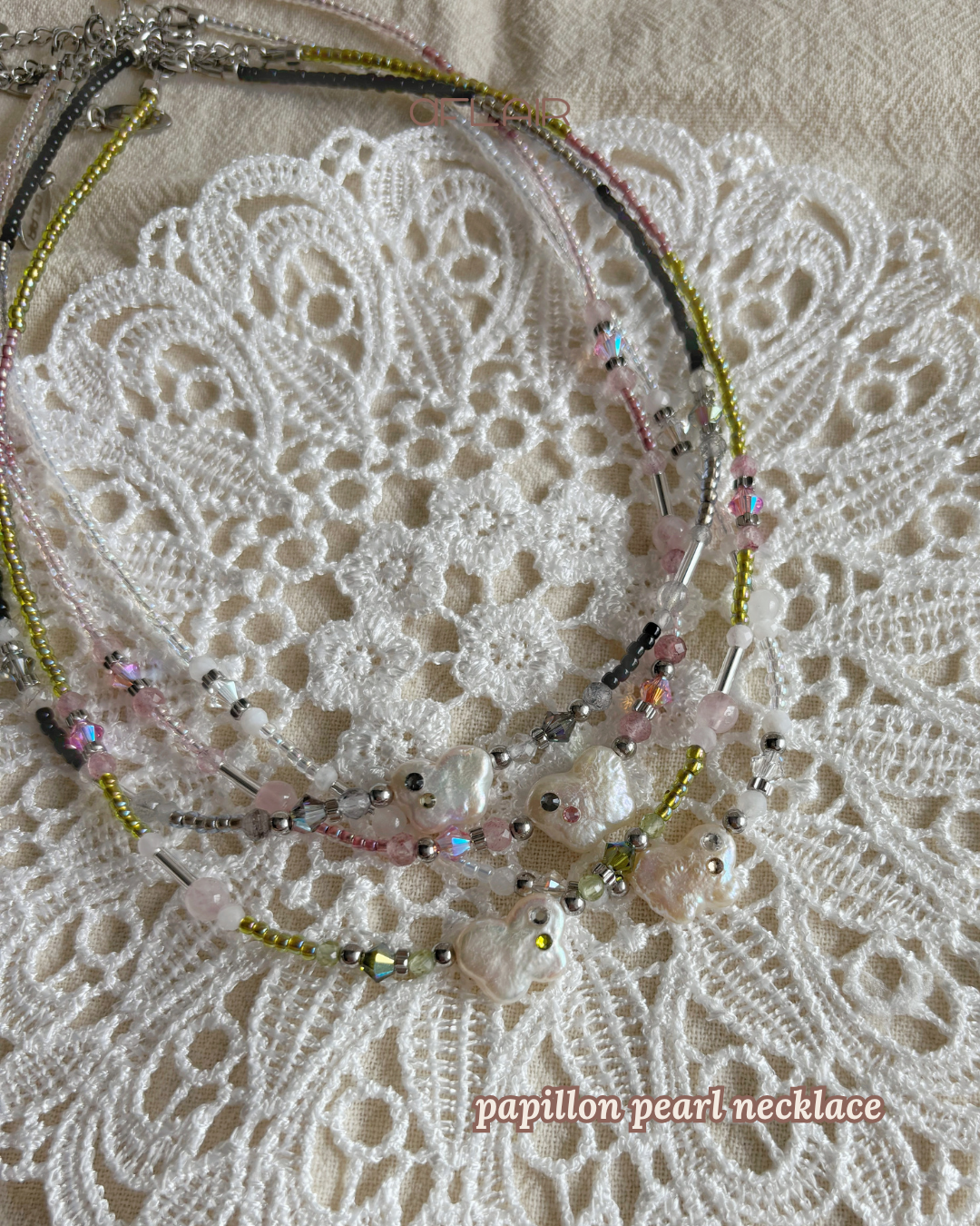 papillon pearl necklace