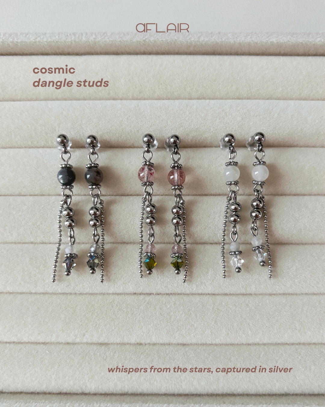 cosmic dangle studs