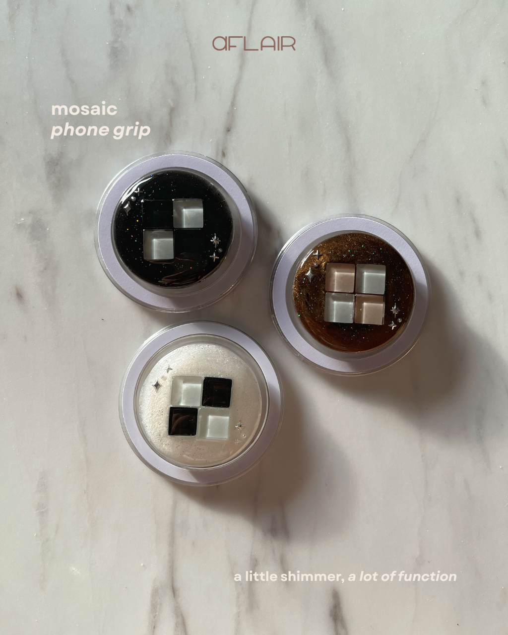mosaic phone grip