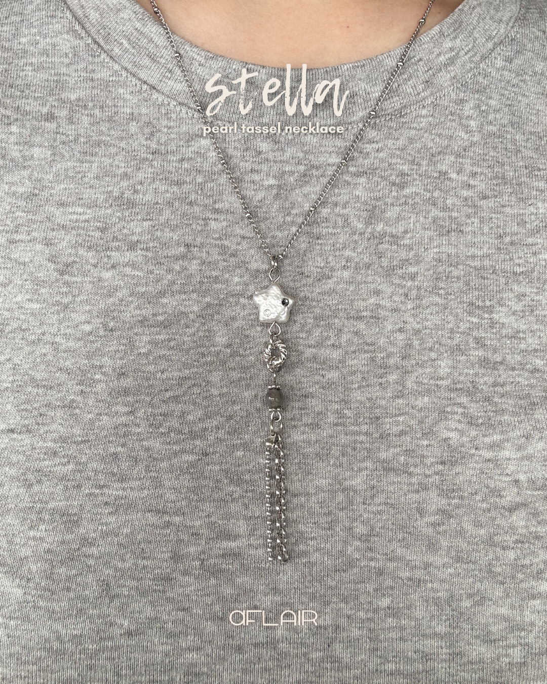 stella pearl tassel necklace