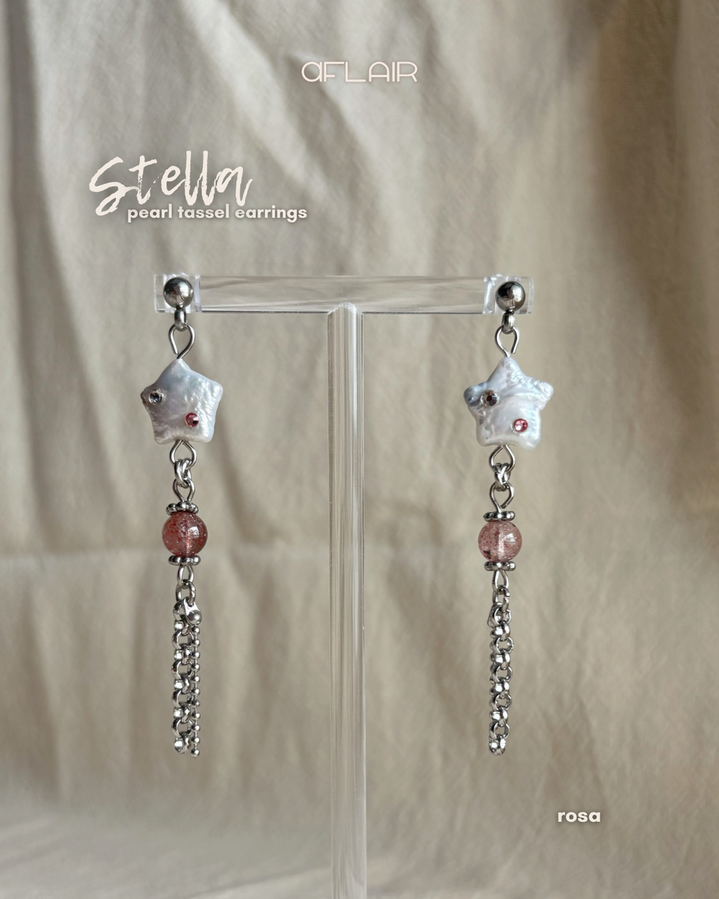 stella pearl tassel earrings