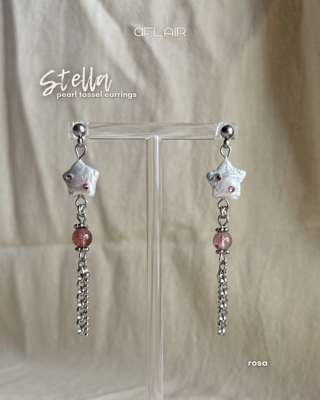 stella pearl tassel earrings