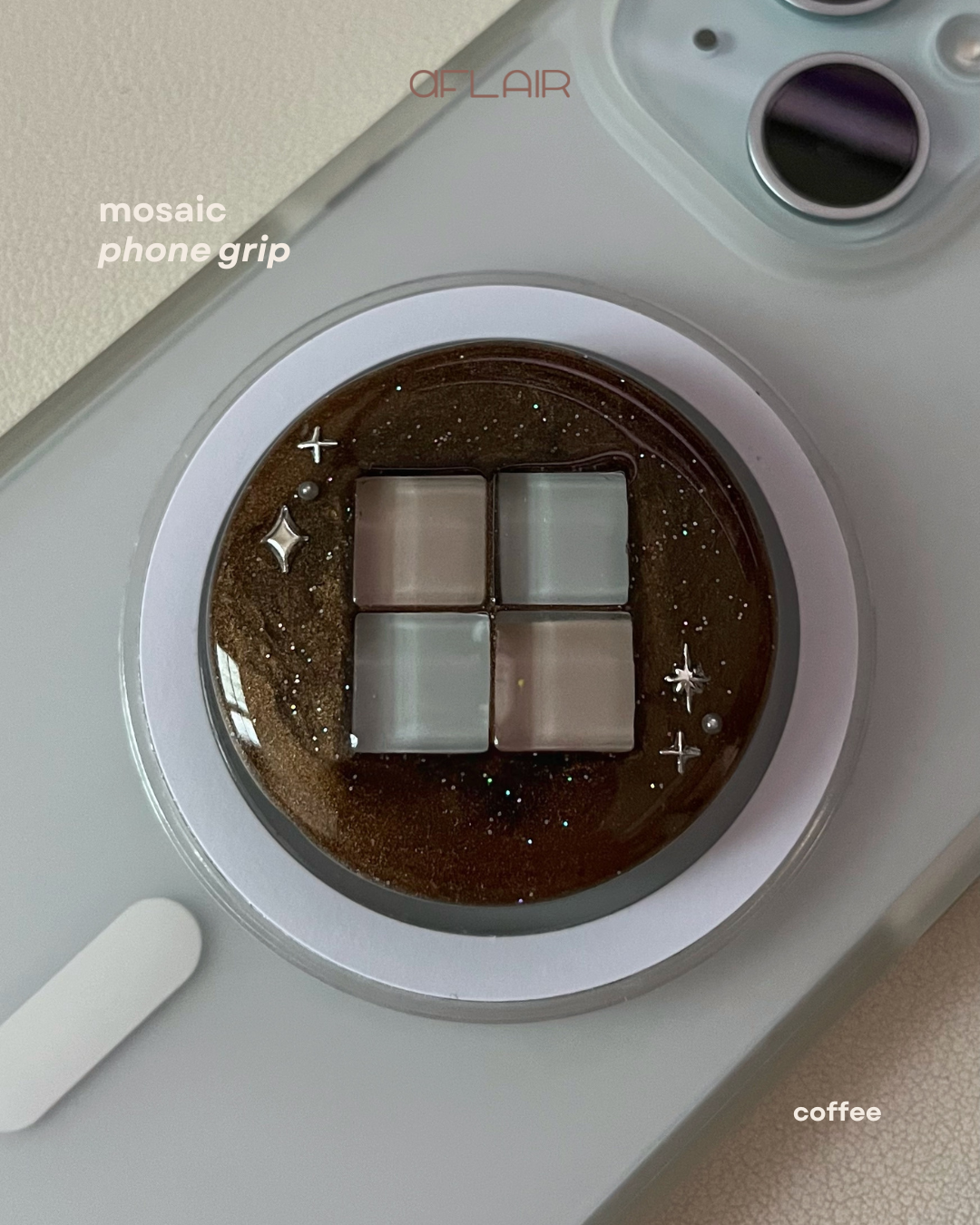 mosaic phone grip