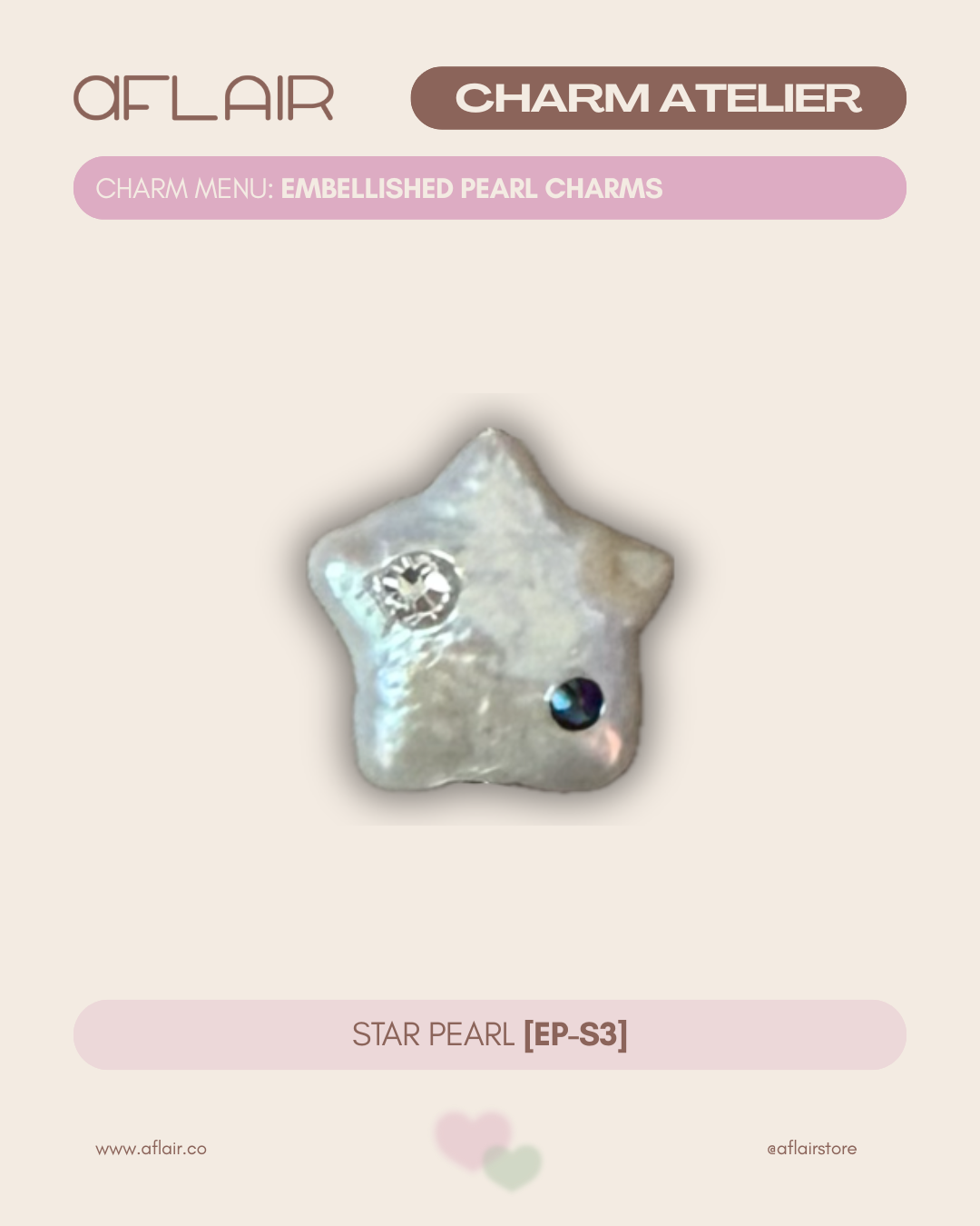 embellished pearl charms