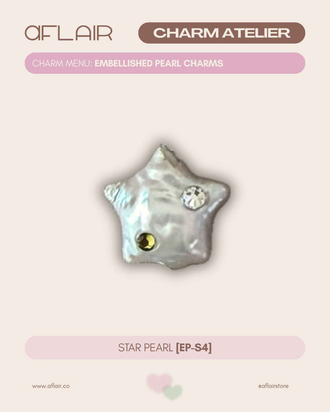 embellished pearl charms