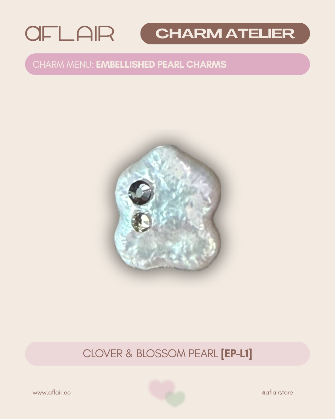 embellished pearl charms