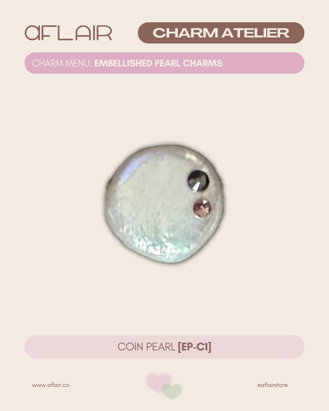 embellished pearl charms
