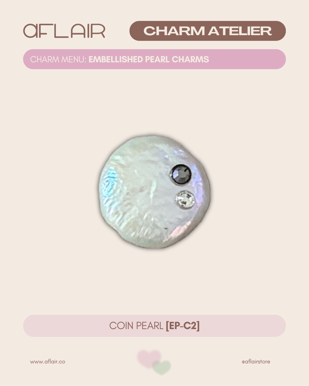 embellished pearl charms