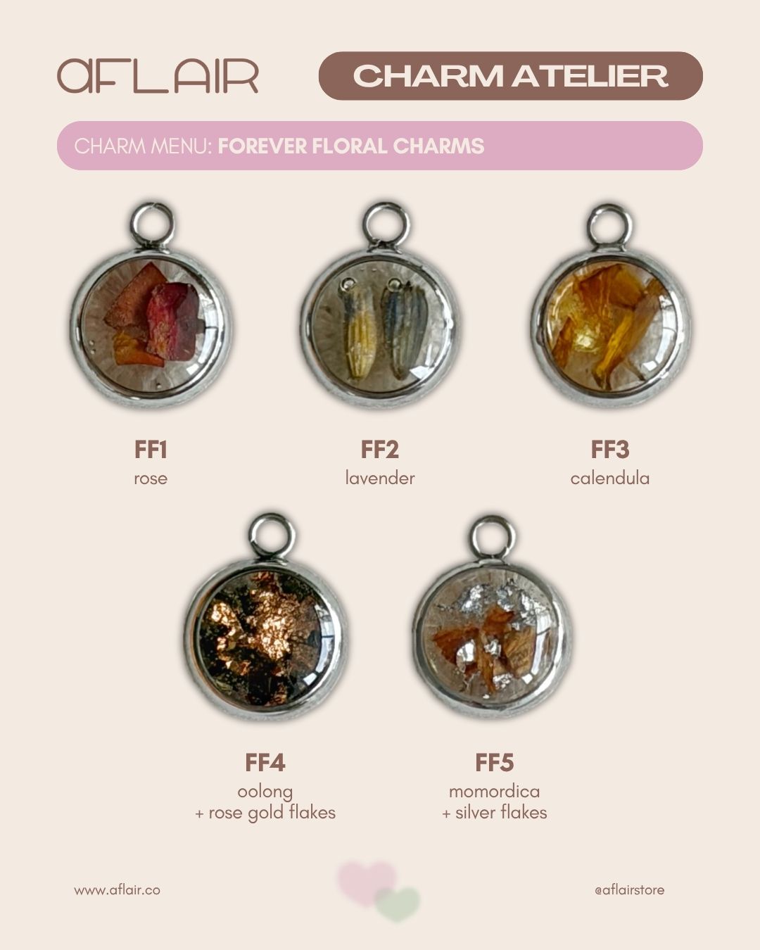 add-on: forever floral charms