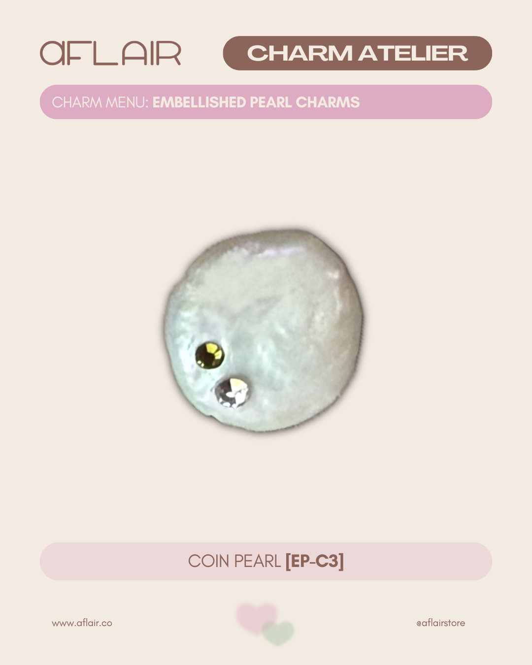 embellished pearl charms