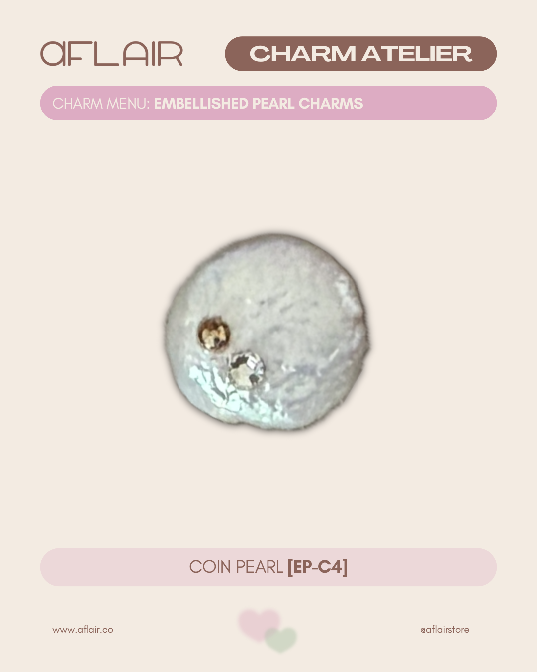 embellished pearl charms