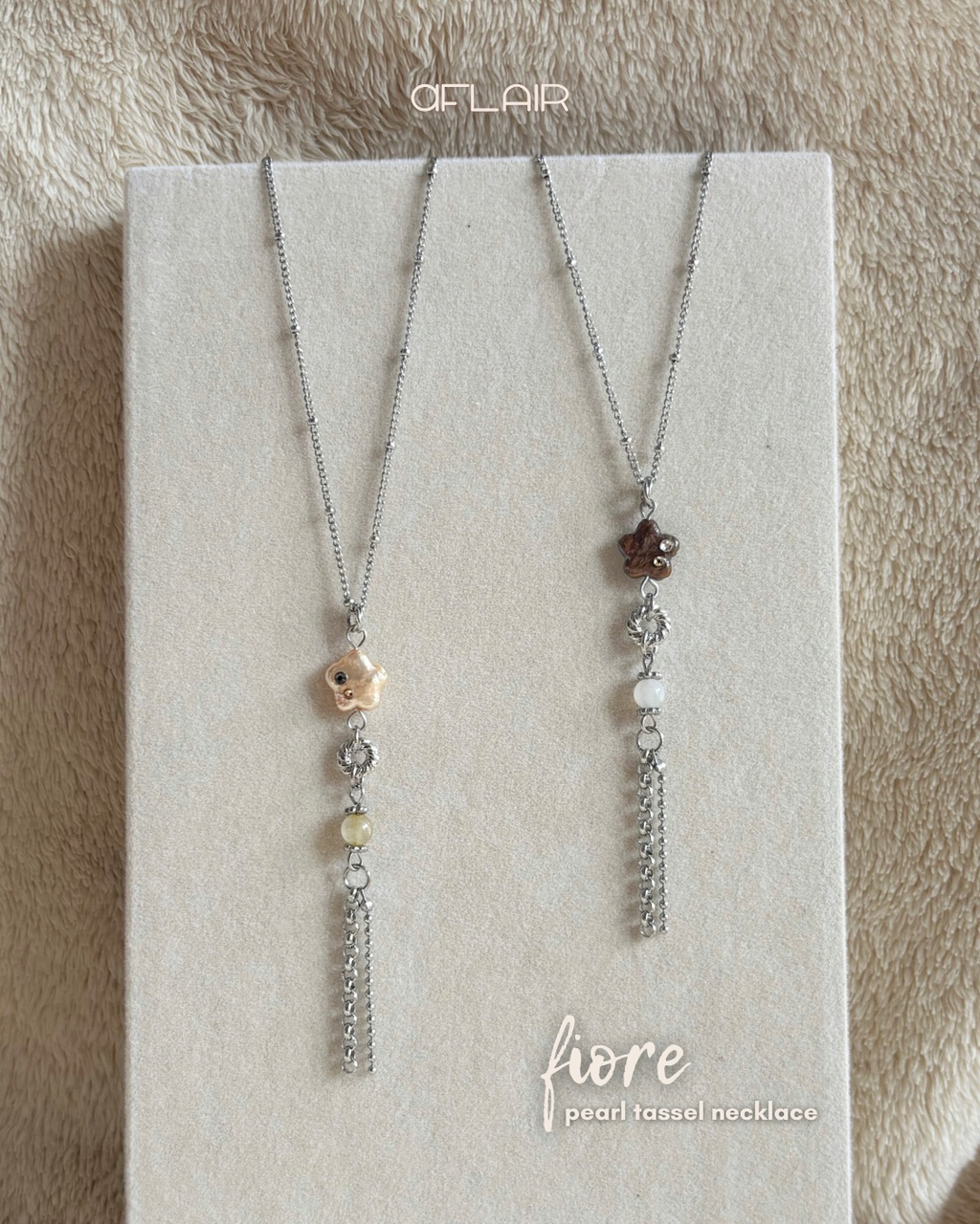 fiore pearl tassel necklace