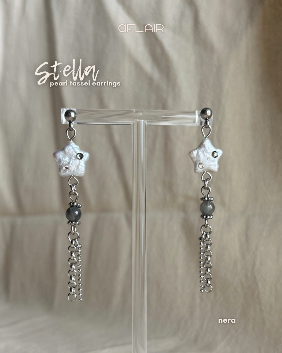stella pearl tassel earrings