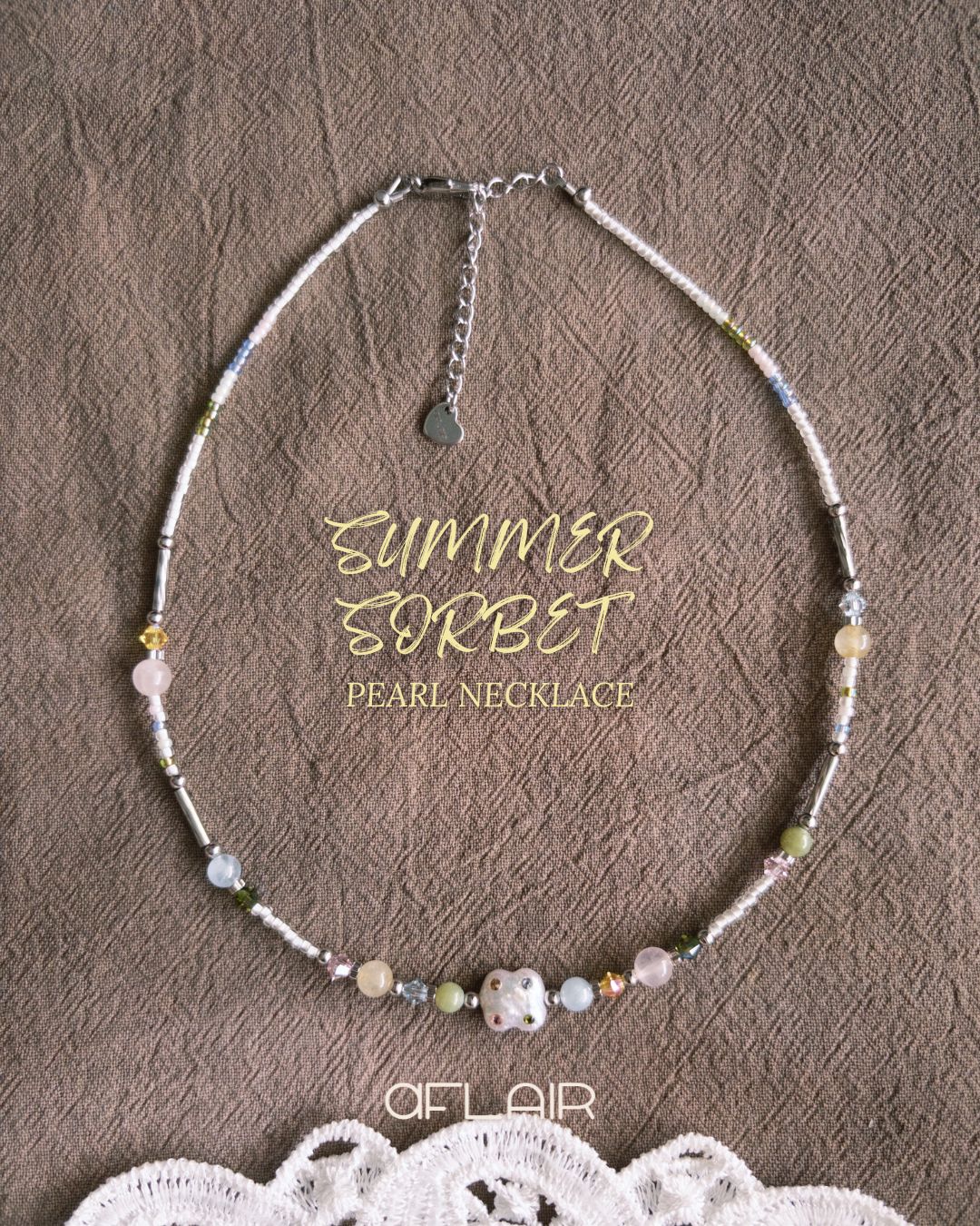 summer sorbet pearl necklace