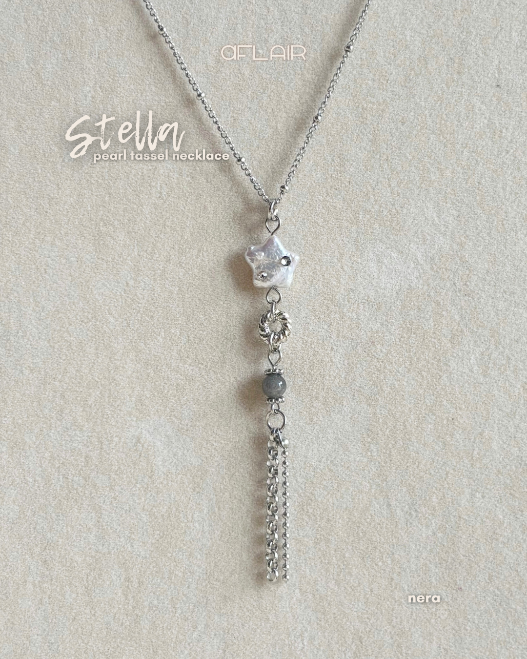 stella pearl tassel necklace