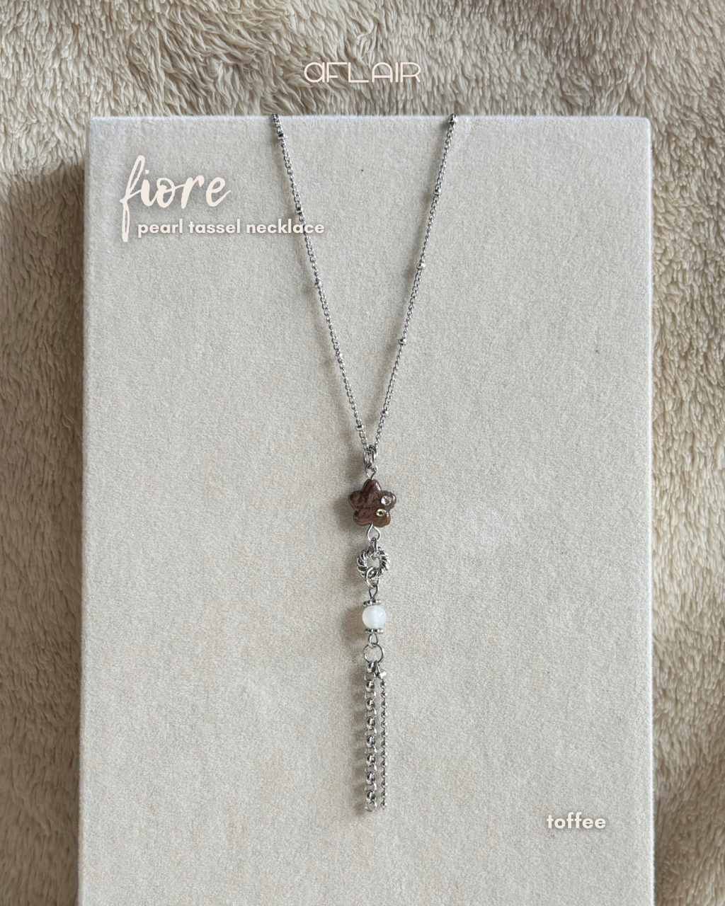 fiore pearl tassel necklace