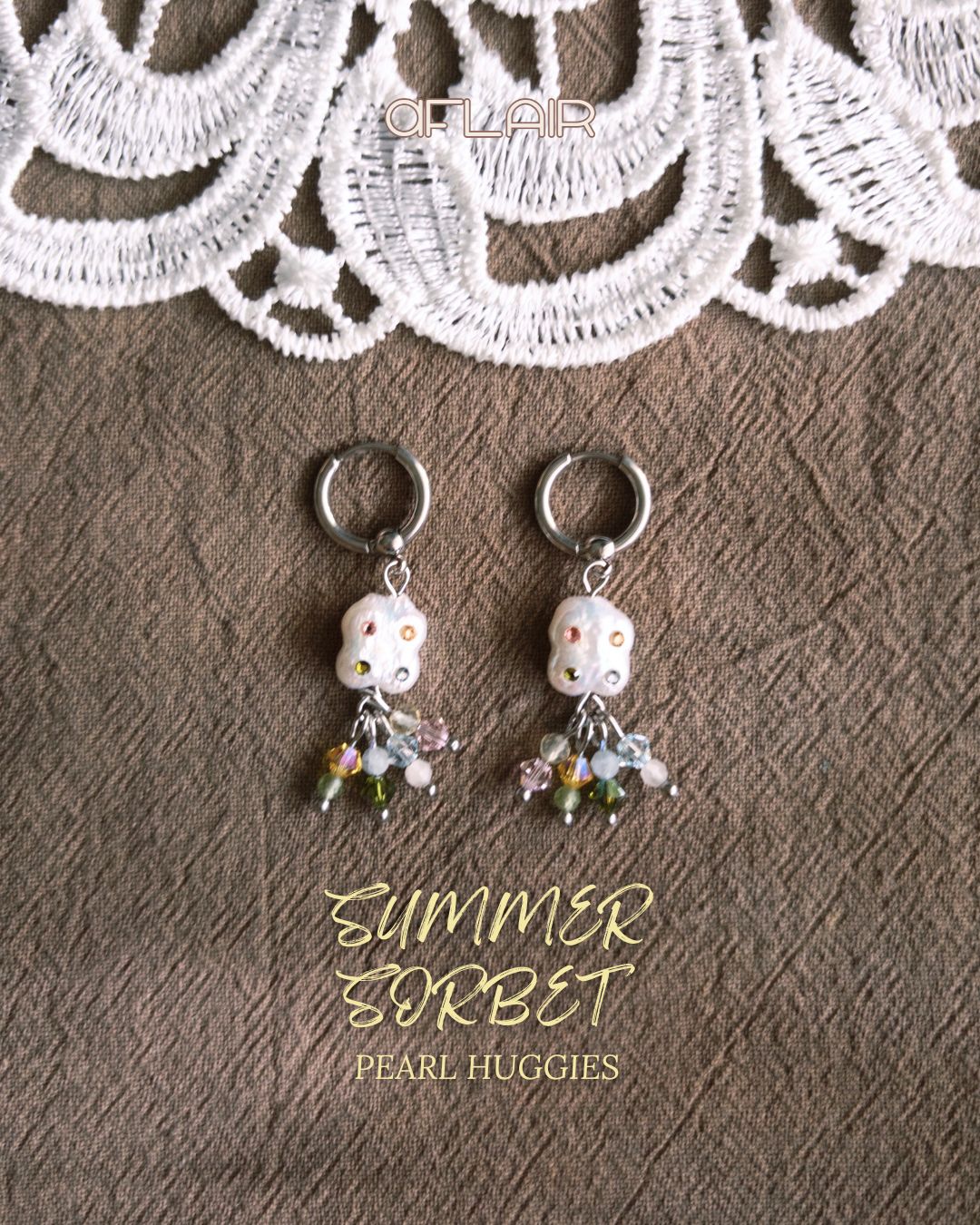 summer sorbet pearl huggies