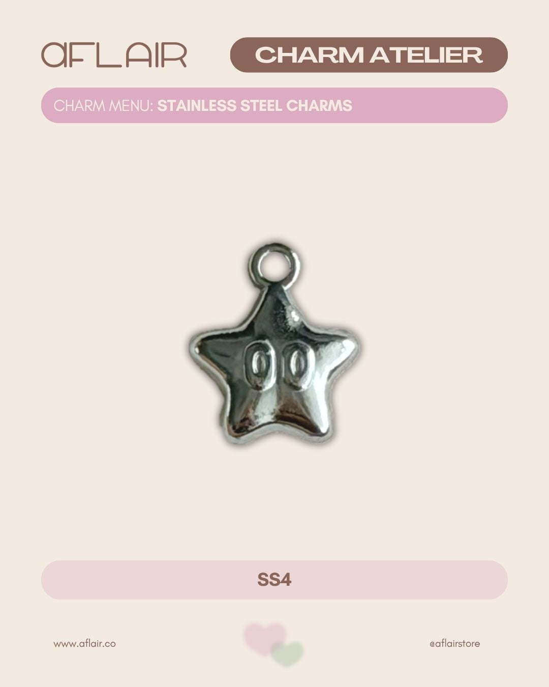 add-on: stainless steel charms