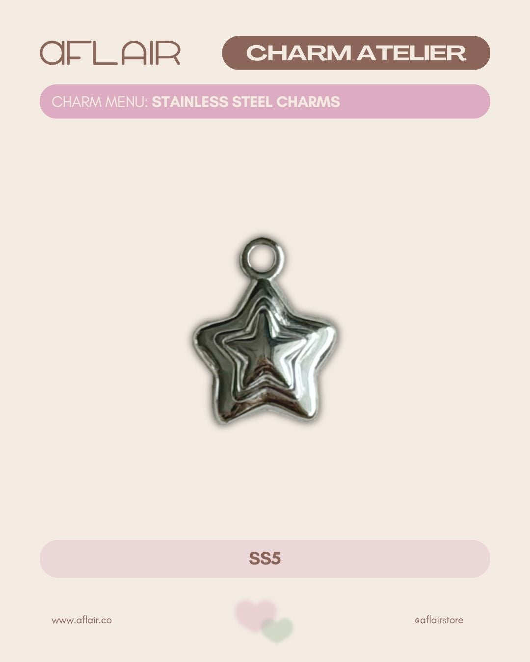add-on: stainless steel charms