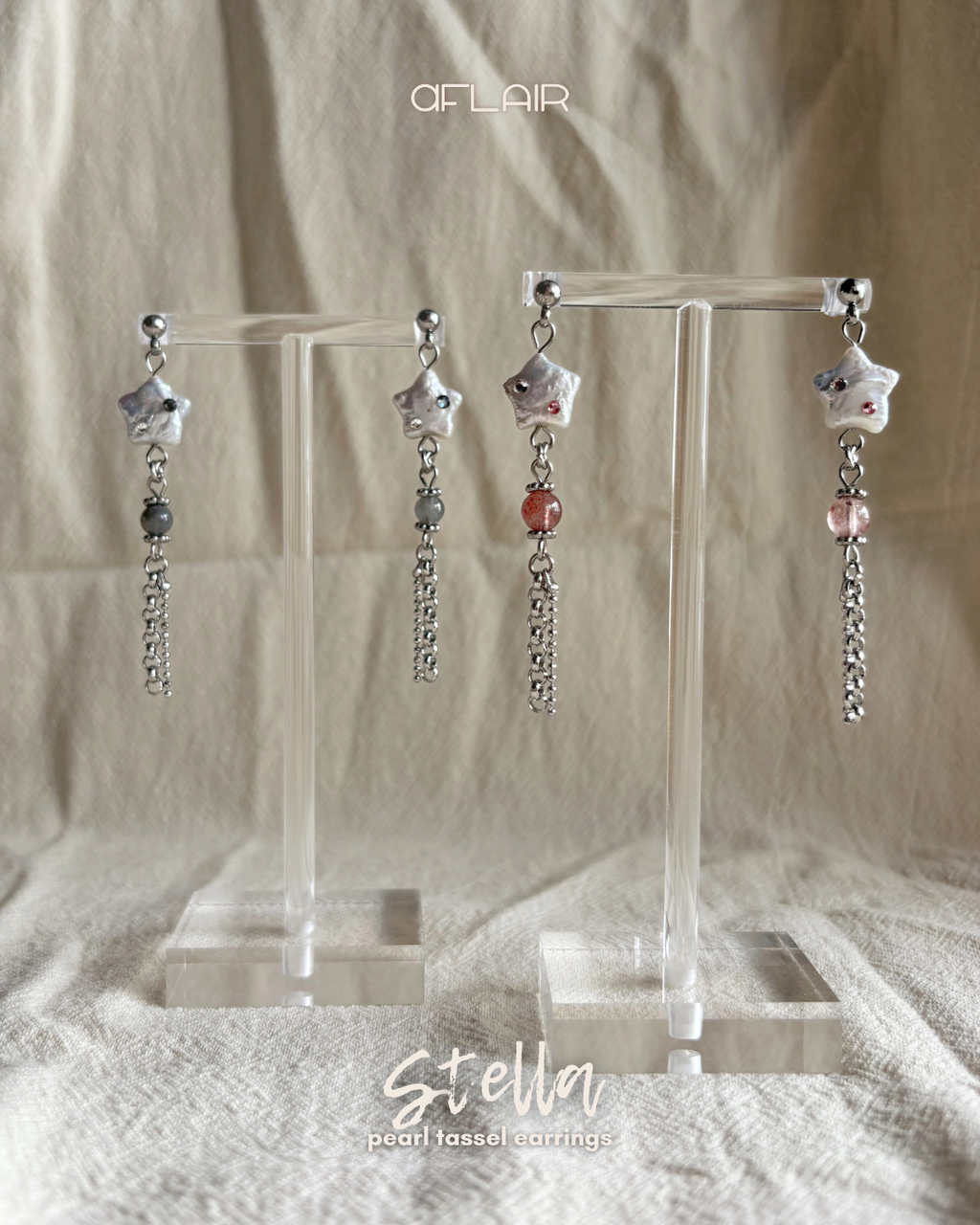 stella pearl tassel earrings
