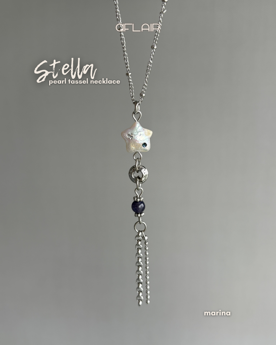 stella pearl tassel necklace