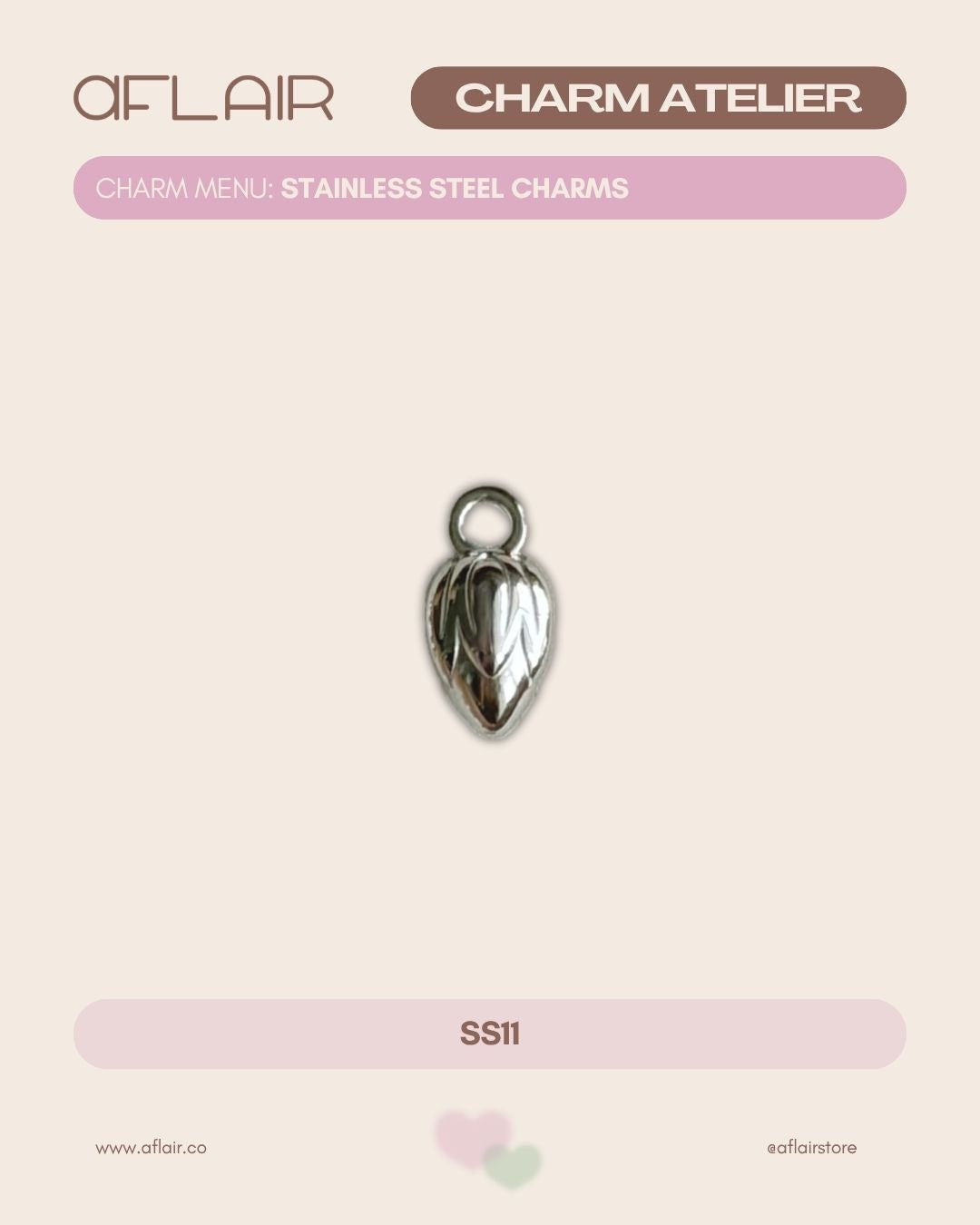 add-on: stainless steel charms