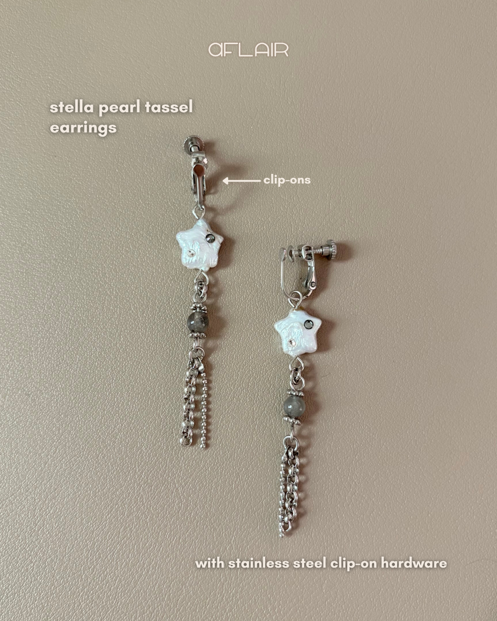 stella pearl tassel earrings