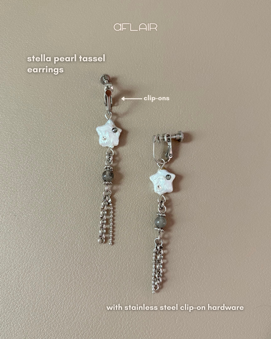 stella pearl tassel earrings