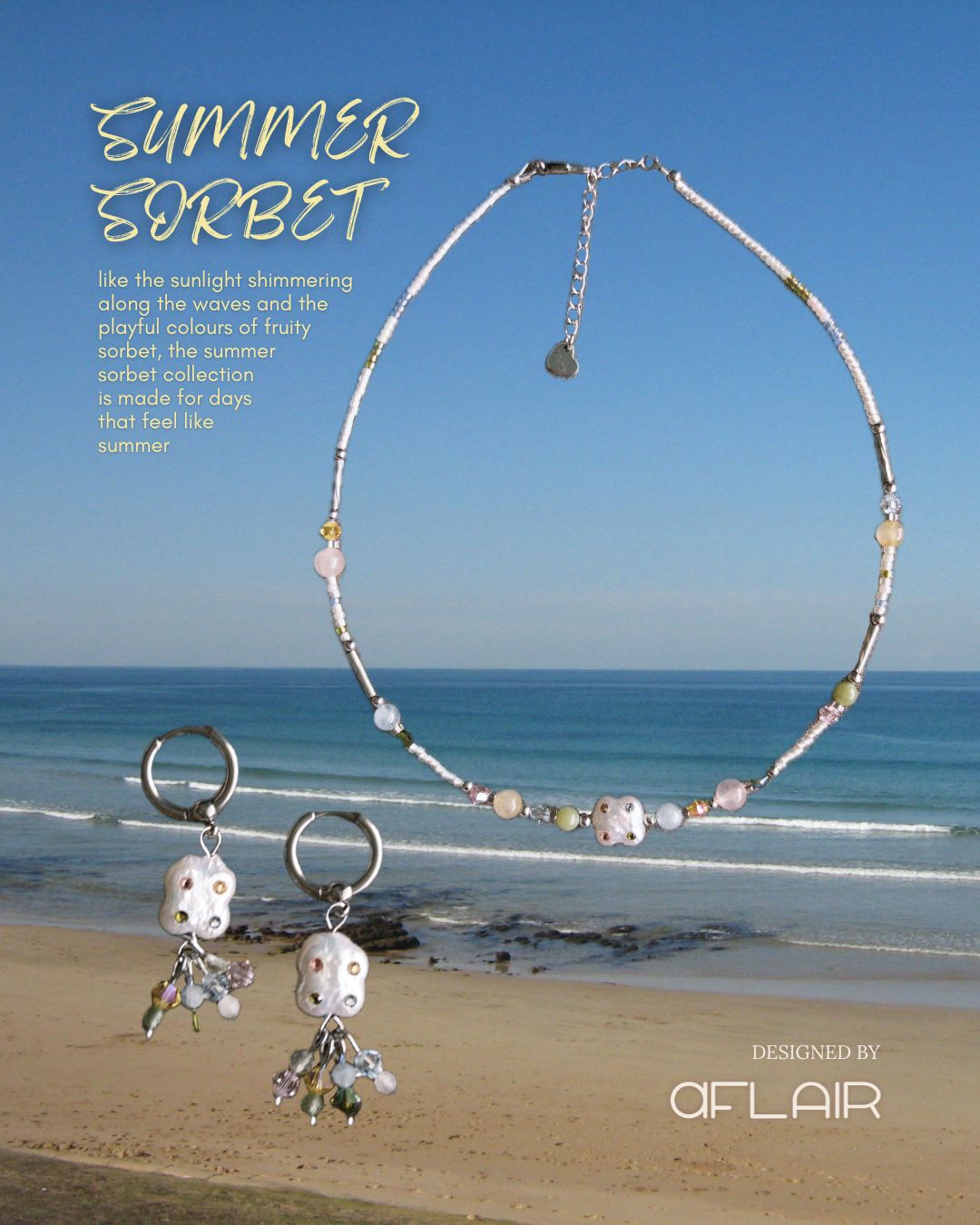 summer sorbet pearl necklace